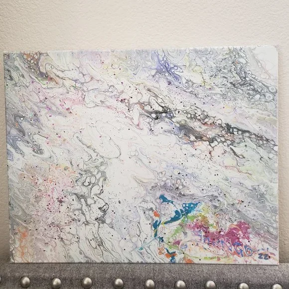Shango Afterlife Art Collection, multicolor Acrylic painting, 16x20x1"